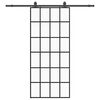 vidaXL Porta deslizante c/ conj. ferragens 90x205cm vidro ESG preto