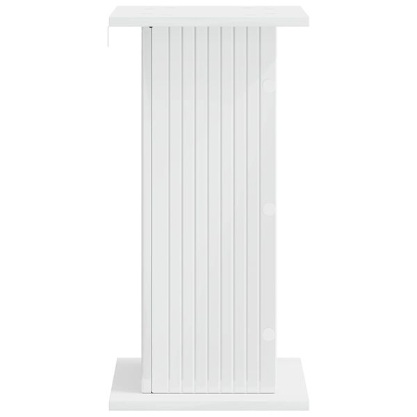 vidaXL Suporte para Plantas Branco Alto Brilho 30,5 x 30 x 60,5 cm