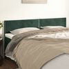 vidaXL Cabeceira de cama 2 pcs veludo 90x5x78/88 cm verde-escuro