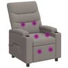 vidaXL Poltrona de massagem reclin&aacute;vel Cinzento-acastanhado