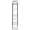 vidaXL Cestos gabi&atilde;o arqueados 11 pcs 300x50x200/220 ferro galvanizado