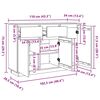 vidaXL Buffet Marrom Cera 110 x 34 x 75 cm Madeira de Pinheiro S&oacute;lida