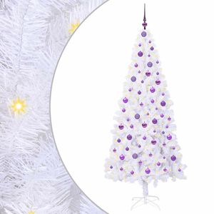 vidaXL &Aacute;rvore de Natal Artificial com 300 LEDs Branco 210 cm PVC e A&ccedil;o