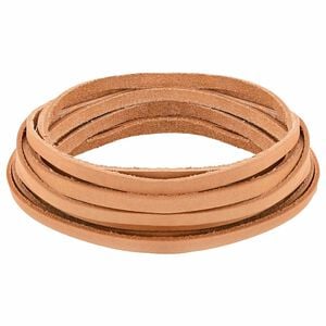 vidaXL Pulseira de Couro 1 Marrom Claro 200 x 0,6 cm Couro