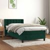 vidaXL Cama com molas/colch&atilde;o 90x190 cm veludo verde-escuro