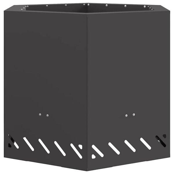 vidaXL Fogueira Sem Fuma&ccedil;a Preto 58 x 58 x 51 cm A&ccedil;o