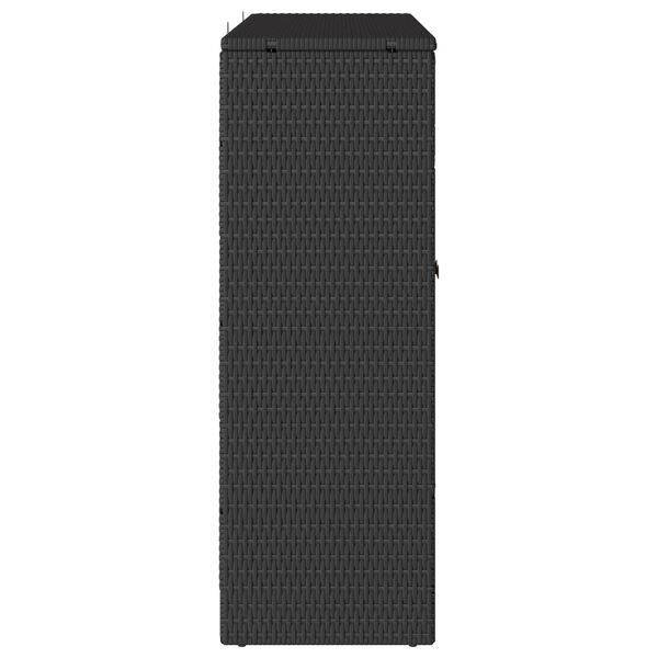 vidaXL Armário de arrumação com porta Preto 100 x 36 x 102 cm Vime
