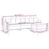vidaXL Sof&aacute; de 3 lugares com apoio de p&eacute;s 210 cm tecido castanho
