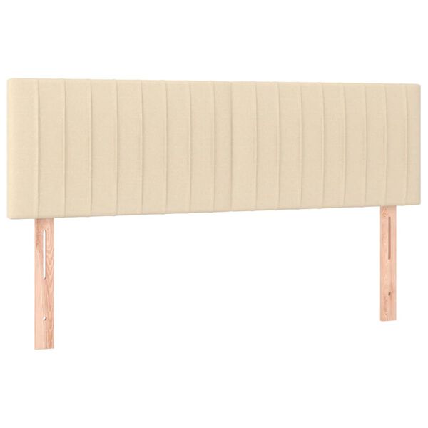 vidaXL Cabeceiras creme 144x5x78/88 cm tecido
