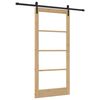 vidaXL Porta Deslizante ORKDAL Natural e Preto 93 x 202 cm