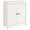 vidaXL Aparador 70x35x80 cm madeira de pinho maci&ccedil;a branco