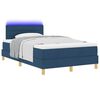 vidaXL Cama Box Spring LED com colch&atilde;o Azul 120 x 200 cm tecido