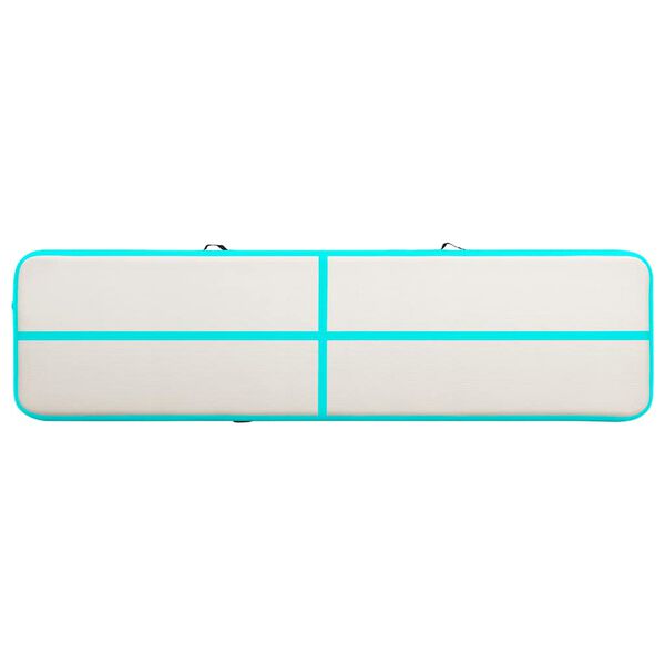 vidaXL Colch&atilde;o de gin&aacute;stica insufl&aacute;vel c/ bomba 700x100x20cm PVC verde