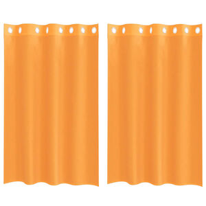 vidaXL Cortinas de voile com ilh&oacute;s 2 pcs laranja 140x175 cm