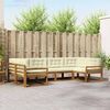 vidaXL Conjunto de Sof&aacute;s para Exterior 6 pcs Natural e Creme