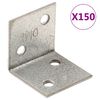 vidaXL Suportes angulares 150 pcs 2 mm 30x25x30 mm a&ccedil;o galvanizado