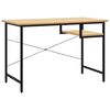 vidaXL Secret&aacute;ria computador 105x55x72cm MDF/metal preto/carvalho-claro