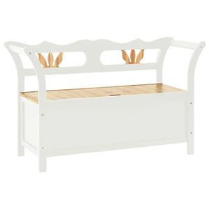 vidaXL Banco 107x45x75,5 cm madeira de abeto maci&ccedil;a branco
