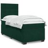 vidaXL Cama com molas/colch&atilde;o 100x200 cm veludo verde-escuro