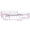 vidaXL Estrutura de cama 200x200 cm madeira maci&ccedil;a branco