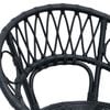 vidaXL Cadeira de jantar 2 pcs Preto 65 x 55,5 x 81 cm Rattan e Ferro