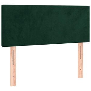 vidaXL Cabeceira de cama veludo 100x5x78/88 cm verde-escuro