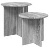 vidaXL Conjunto de mesas de apoio 2 unid. Sonoma Cinzento &Oslash; 45 x 45 cm