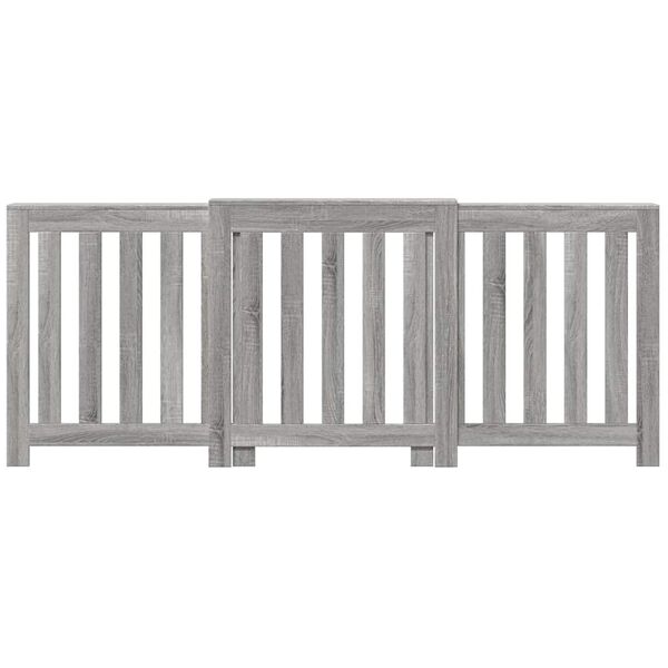 vidaXL Cobertura de radiador derivados de madeira cinzento sonoma