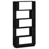 vidaXL Estante/divis&oacute;ria 80x25x163,5 cm pinho maci&ccedil;o preto