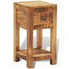 vidaXL Mesa de cabeceira com 1 gaveta, madeira de mangueira maci&ccedil;a