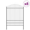 vidaXL Cerca para Jardim 8 pcs Cinzeto 170 x 225 cm Aço revestido a pó