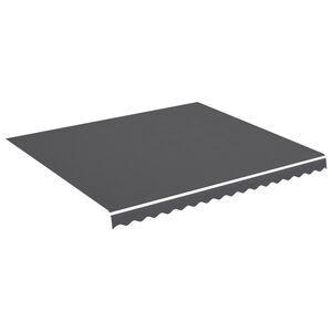 vidaXL Tecido de substitui&ccedil;&atilde;o para toldo antracite 380x345 cm poli&eacute;ster