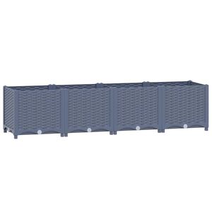 vidaXL Canteiro elevado 160x40x38 cm polipropileno