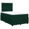 vidaXL Cama boxspring com colch&atilde;o 120x190 cm veludo verde-escuro