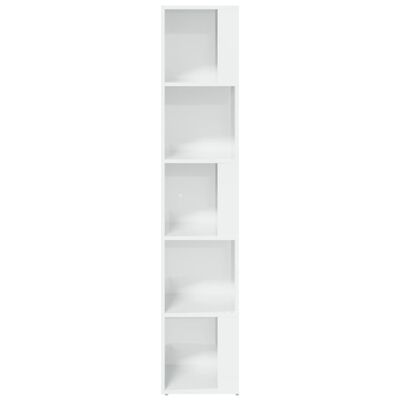 vidaXL Armário de canto 33x33x164,5 cm contraplacado branco brilhante