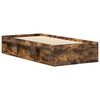 vidaXL Estrutura de cama solteiro 75x190 cm carvalho fumado