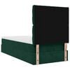 vidaXL Estrutura de cama otomana colch&otilde;es 90x200cm veludo verde escuro