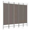 vidaXL Divis&oacute;ria/biombo com 5 pain&eacute;is 200x220 cm tecido antracite