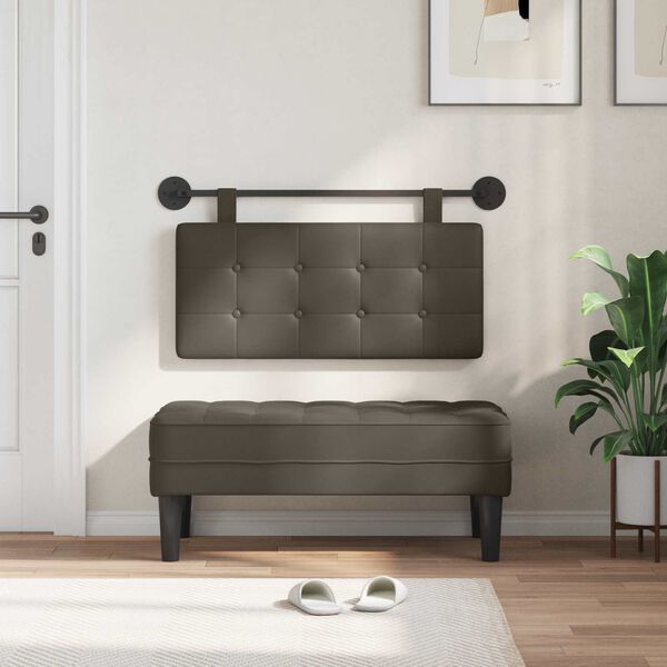 vidaXL Cabeceira Suspensa Montado na parede Couro Sint&eacute;tico