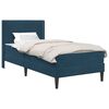 vidaXL Estrutura de cama com colch&atilde;o Azul 80 x 200 cm Veludo