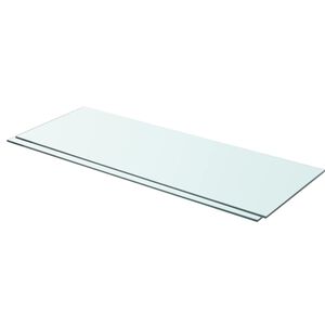 vidaXL Prateleiras 2 pcs 80x30 cm vidro transparente