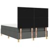 vidaXL Cama Box com colch&atilde;o Cinzento escuro 160 x 200 cm tecido