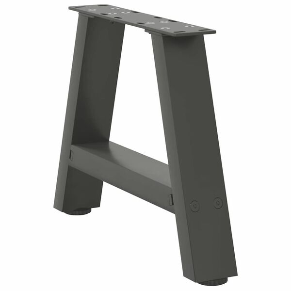 vidaXL P&eacute;s para mesa de centro em formato A, 2 pe&ccedil;as, antracite, 40x(30-31) cm, a&ccedil;o