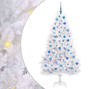 vidaXL &Aacute;rvore de Natal Articulada Artificial Branco 180 cm PVC e A&ccedil;o