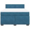 vidaXL Cama boxspring com colch&atilde;o 140x190 cm veludo azul