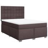 vidaXL Cama com molas/colch&atilde;o 140x190 cm tecido castanho-escuro