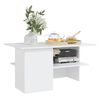 vidaXL Mesa de centro 90x60x46,5 cm contraplacado branco
