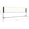 vidaXL Rede de badm&iacute;nton ajust&aacute;vel 400x103x94-158 cm metal