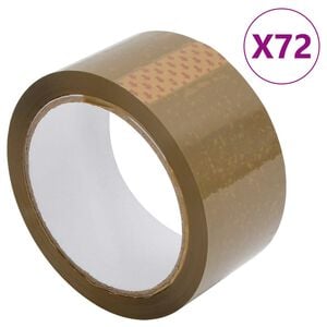 vidaXL Fita adesiva para embalagens 72 pcs 48 mm x 66 m castanho
