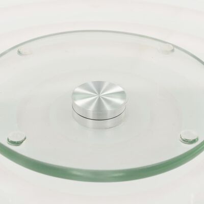 vidaXL Pratos giratórios transparentes 2 pcs vidro temperado 30 cm